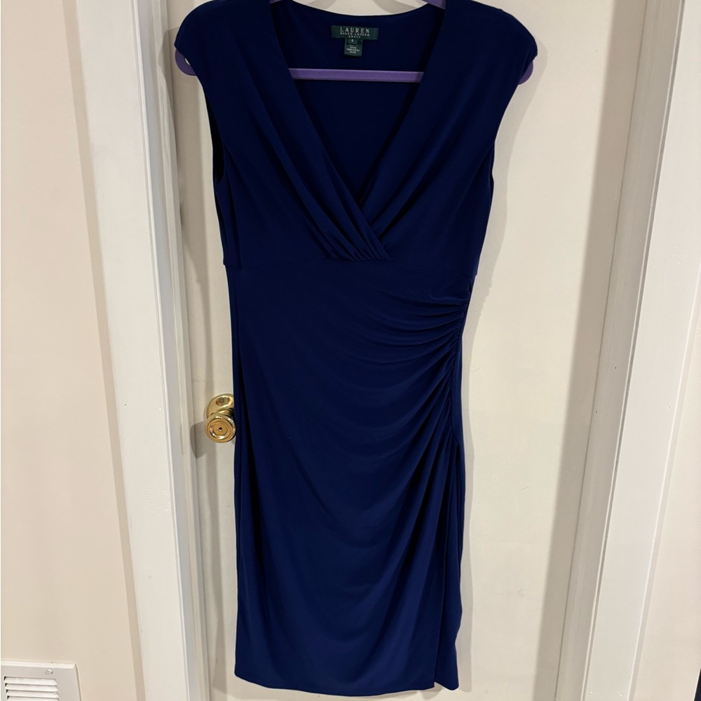 Ralph Lauren Deep Cobalt Blue Midi Dress
